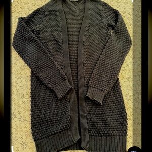 Pre loved Zara Cardigan for Man S 
Black Chunky Knit Open Cardigan